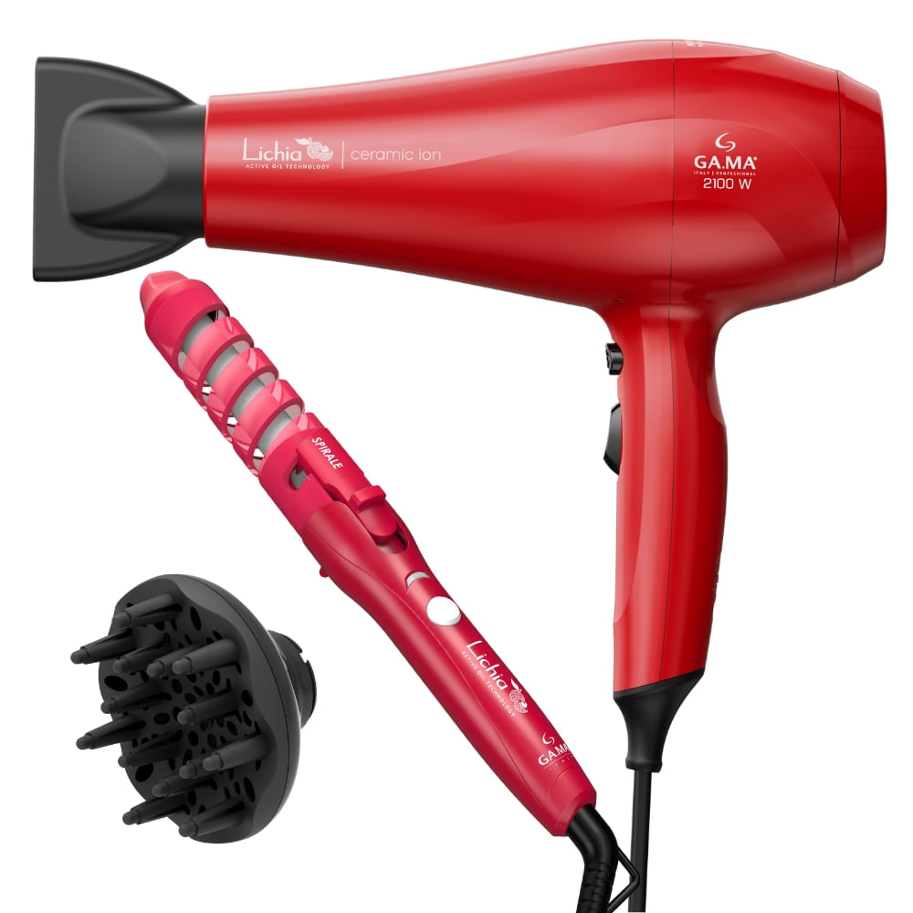 Kit Secador e modelador GA.MA Spirale Lichia